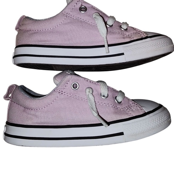 Converse Pink Glitter Sneakers Kids 9 Toddler Low Top Lace Up Casual Shoes - Picture 4 of 12